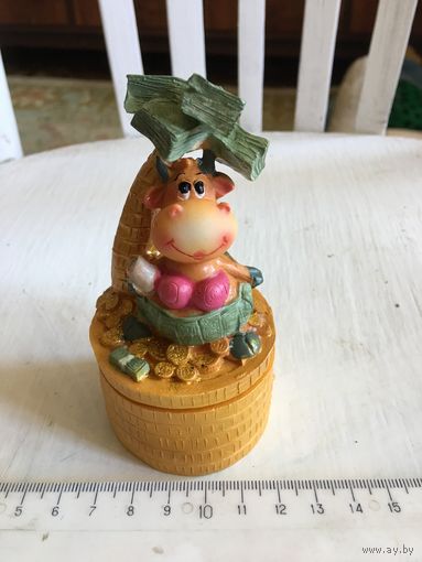 Шкатулка маленькая шкатулочка с долларами для колечек мелочей