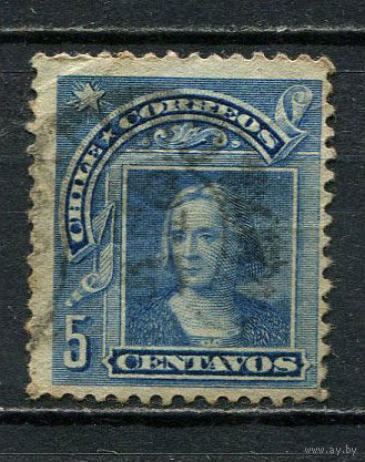 Чили - 1905 - Колумб 5С - [Mi.67] - 1 марка. Гашеная.  (Лот 69Gs)-T41P16