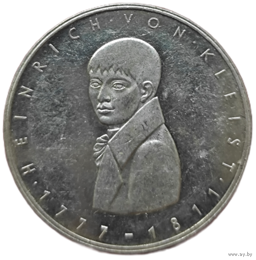 5 марок, 1977 200 лет со дня рождения Генриха фон Клейста