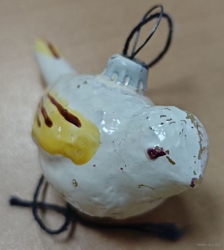 Елочная игрушка птичка-невеличка. СССР