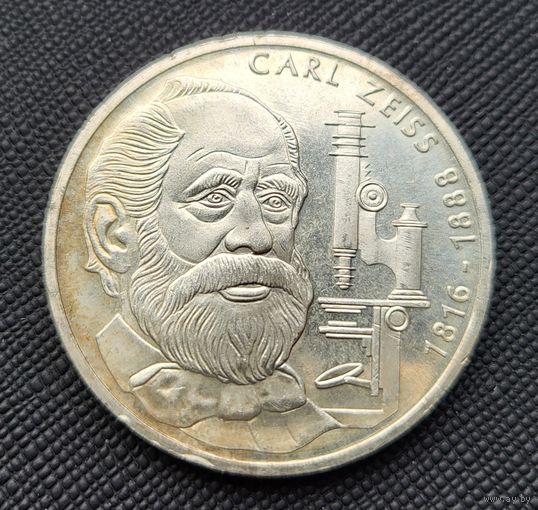 10 марок 1988 Германия 100 лет со дня смерти Карла Фридриха Цейса! Серебро 15,5 грамма 625 пробы 0,311 унции! ВОЗМОЖЕН ОБМЕН!