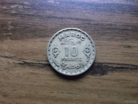 Марокко 10 франков 1951