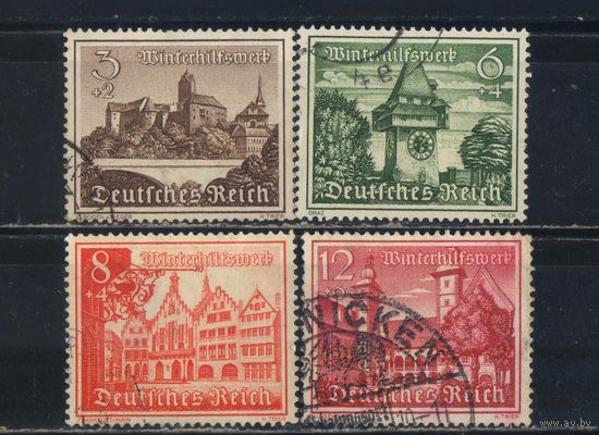 Германия Рейх 1939 Вып Зимняя помощь Строения Эльбоген Грац Франкфурт-на-Майне Клагенфурт-ам-Вёртезе #730,733-5