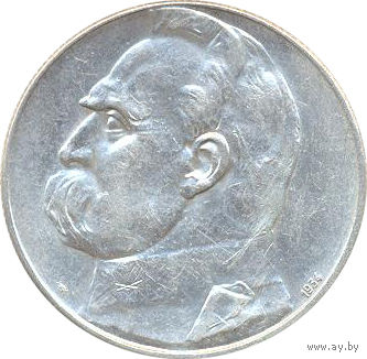 Польша 5 злотых 1934г. Пилсудский Легионер