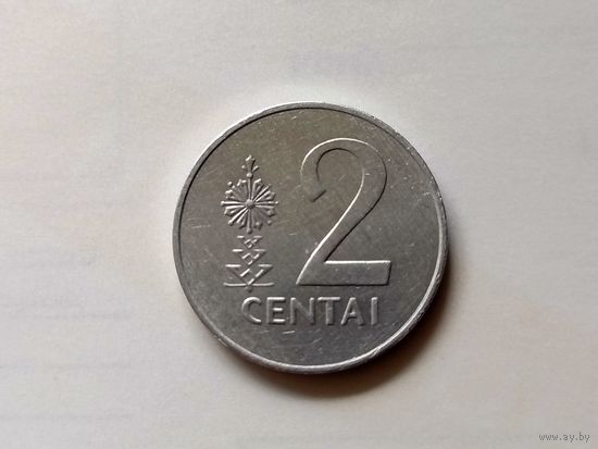 Литва 2 цента, 1991г. (обм-D.K)