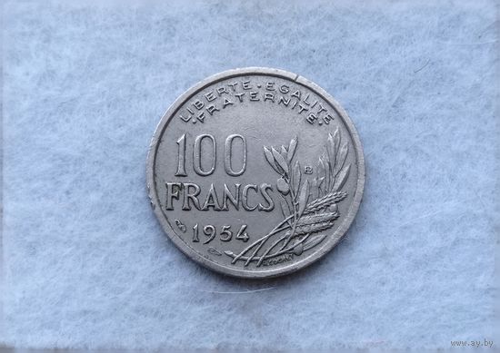 Werty71 Франция 100 франков 1954 В