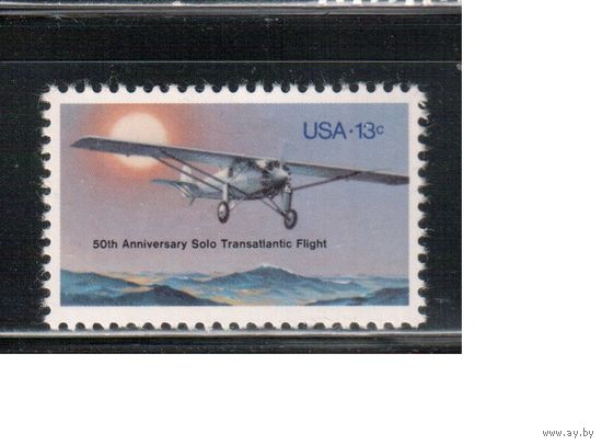 США-1977, (Мих.1298) , **  , Авиация , Самолет(одиночка)