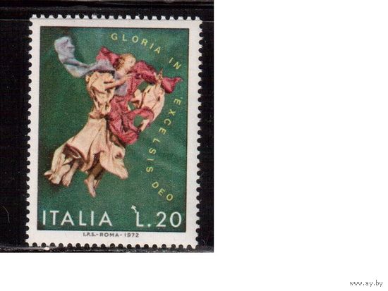 Италия-1972, (Мих.1380) **  , Рождество,  Искусство