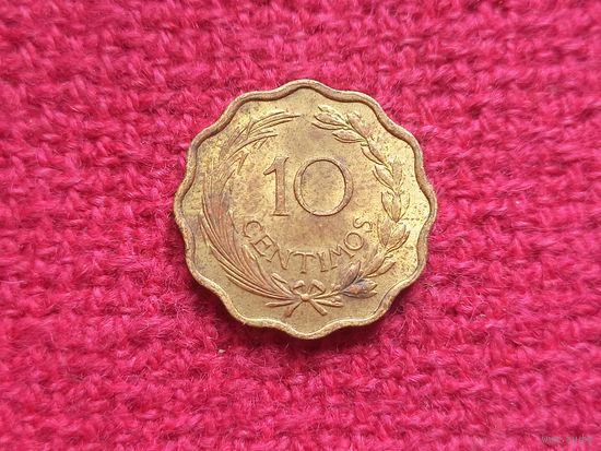 Парагвай 10 сентимо 1953 г.