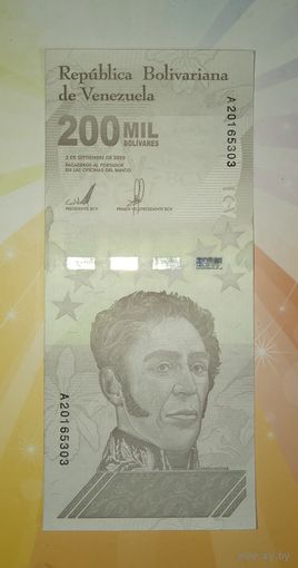 Венесуэла 200000 боливар 2020г.