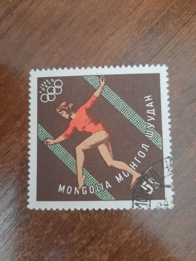 Монголия 1964. Олимпиада Токио 1964. Легкая атлетика. Марка из серии