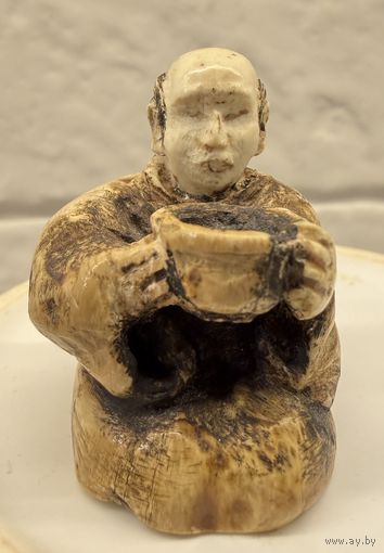 Фигурка из БИВНЯ МАМОНТА. 7. СТАРАЯ. 19 век. НЭЦКЕ ?  Распродажа коллекции!!!