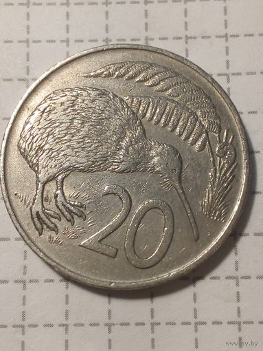 20 центов Новая Зеландия 1967 год
