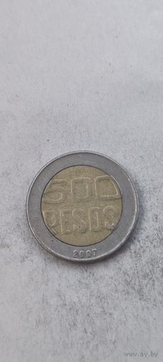 Колумбия 500 песос 2007