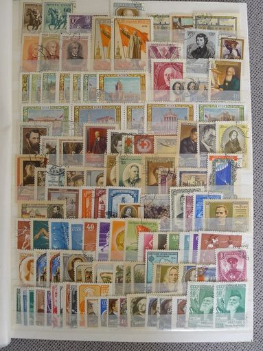 СССР-1956(Заг.1763-1877) гаш. , Хронология, Весь 1956 год(все марки), полный комплект(без пропусков)