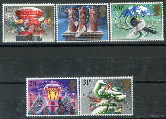 Великобритания - 1983г. - Рождество - 5 марок - полная серия, MNH [Mi 970-974]. #3-GB-Z-1-15