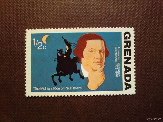 Гренада  1975 г.Двухсотлетие Американской революции.Полуночная поездка Пола Ревира./2а/