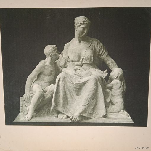 Антикварная гравюра. Литогравюра.19в. 48х37см. МЕНЬЕ МАТЕРИНСТВО. РАСПРОДАЖА КОЛЛЕКЦИИ.