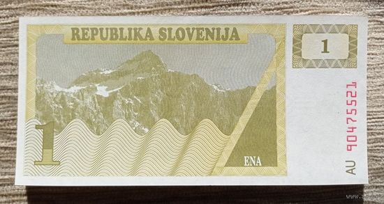 Werty71 Словения 1 толар 1990 UNC банкнота