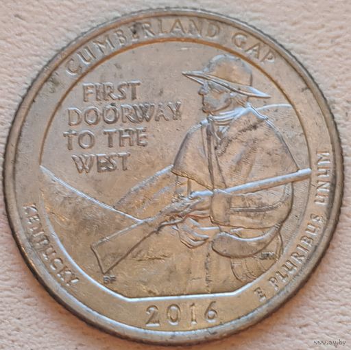 США 25 центов (квотер) 2016 P Cumberland Gap Kentucky