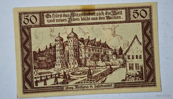 1921 год 50 пфеннигов Германия нотгельд