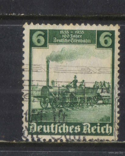 Германия Рейх 1935 100 летие Германской железной дороги Локомотив Орёл #580