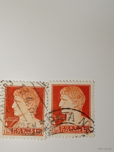 Италия 1929 с изображением римского императора Августа.
