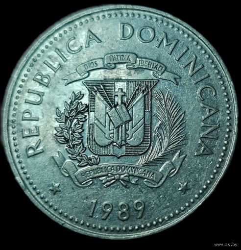 Доминикана 1/2 песо, 1989 года
