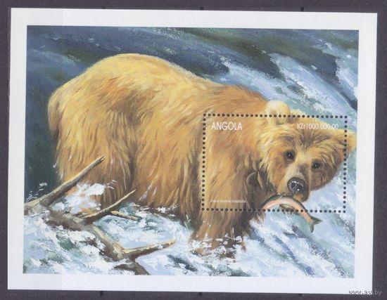 1999 Ангола 1341/B55 Фауна - Медведи 6,00 евро