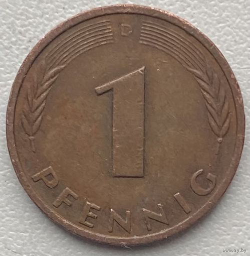 Германия 1 пфенниг 1996 г. D