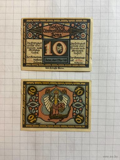 10 пфеннингов (нотгельды) г. Германия.-2