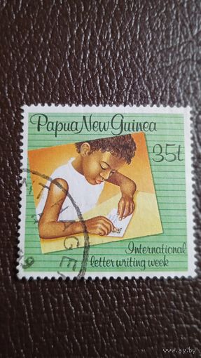 Лот 181 Папуа Новая Гвинея (1989) Международная неделя письма. Поставка штампа на письмо. PG589