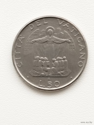 Ватикан 50 лир 1987 год