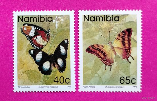 Намибия. Бабочки. ( 2 марки ) 1993 года. 6-13.