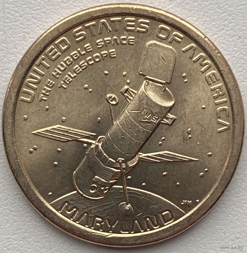 США 1 доллар 2020 г. Американские инновации. Космический телескоп Хаббл. Штат Мэриленд