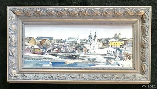 Шарков В.В."Минск", 2003г. К/М. р.62х33 см с рамой.