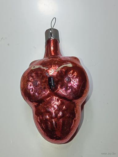 Ёлочная игрушка  - Филин . СССР  . Стекло .