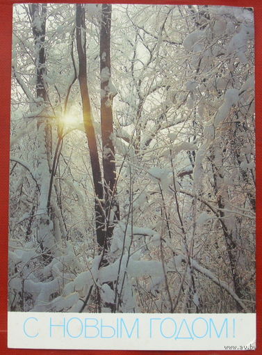 С новым годом! Подписанная. 1987 года. Фото Жаворонкова. 966.