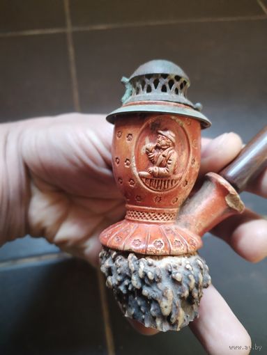 Курительная трубка старинная редкая .