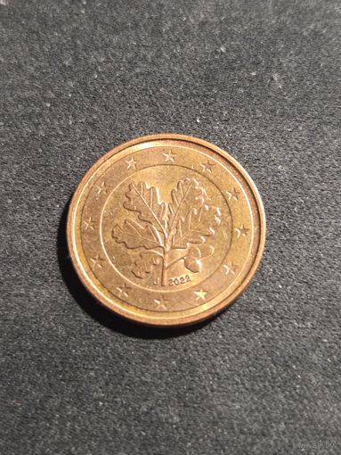 Германия 2 евроцента 2022 J