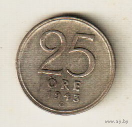 Швеция 25 эре 1943
