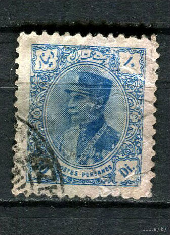 Персия (Иран) - 1933 - Шах Реза Пехлеви 10D - (есть тонкое место и надрыв) - [Mi.626] - 1 марка. Гашеная.  (LOT Fi34)-T10P20
