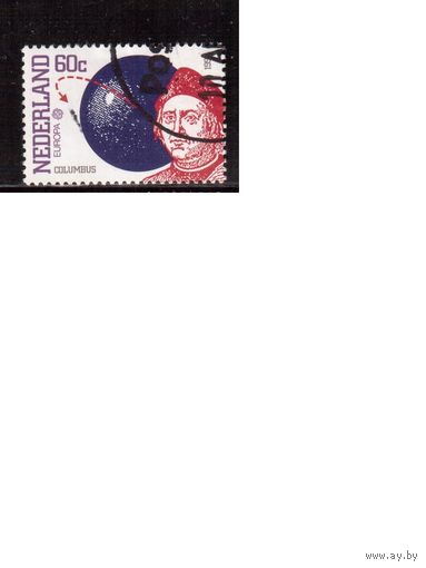 Нидерланды-1992 (Мих.1441) , гаш., ЕВРОПА, Открытие Америки, Колумб