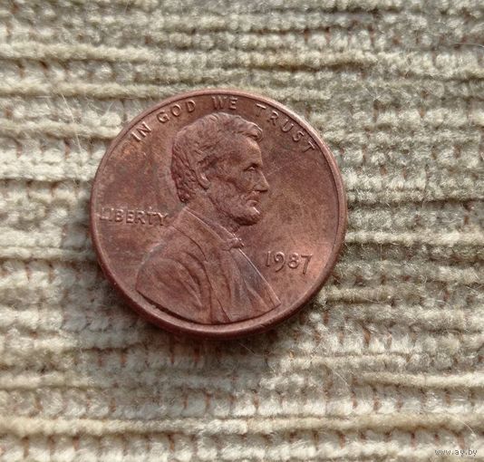 Werty71 США 1 цент 1987