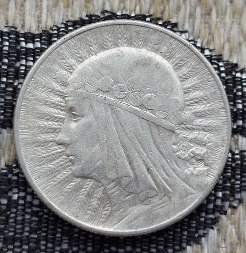 Польша 5 злотых 1934 года. Ядвига. Буква монетного двора. Серебро.