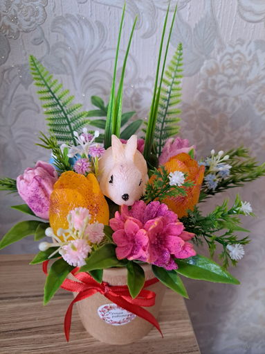 Букеты из мыльных цветов-могут отличаться-уточняйте