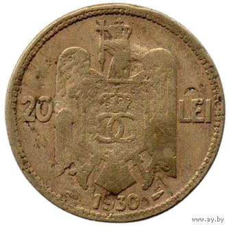 Королевство Румыния. 20 леев (лей) 1930 Париж.