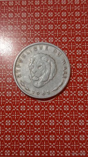 Мали 25 франков 1961