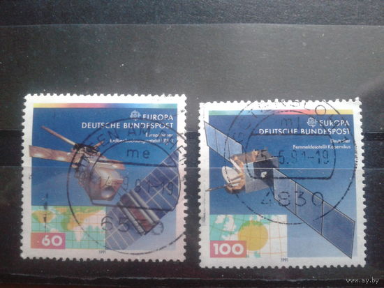 Германия 1991 Европа, Космос Михель-1,0 евро гаш. полная серия