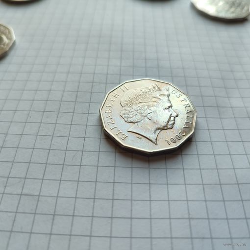 50 центов Австралии 2001 года.